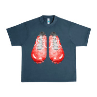 Midnight Navy red cleats fa element 2 Urban Heavy Tee - FaDigitalArtStudio