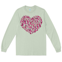 Matcha breast cancer ribbon heart Long Sleeve Tee - AdoDesignShop
