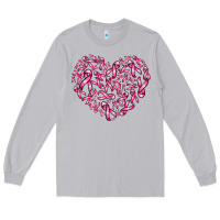 Moon Dust breast cancer ribbon heart Long Sleeve Tee - AdoDesignShop