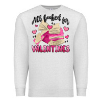 Oatmeal Heather all booked for valentines Premium Sweatshirt - MaliasSmallBusiness