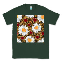 Valentines Day Daisy And Leopard Seamless Pattern Classic Tee | Teevron
