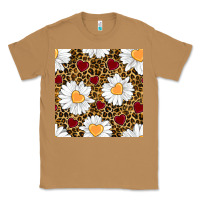 Toasted Coconut valentines day daisy and leopard seamless pattern Classic Tee - BundleAndBundleShop