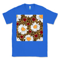 True Royal valentines day daisy and leopard seamless pattern Classic Tee - BundleAndBundleShop