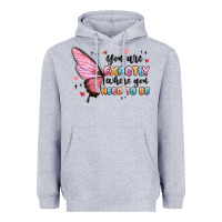 Heather Grey you sre exactly where you need to be Heavyweight Hoodie - MaliasSmallBusiness