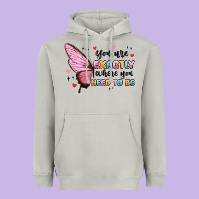 You Sre Exactly Where You Need To Be Heavyweight Hoodie Designed By Maliassmallbusiness
