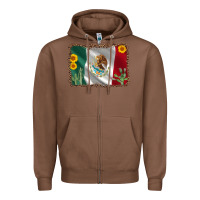 Chestnut mexico flag sunflower cactus Zipper Hoodie - AdoDesignShop
