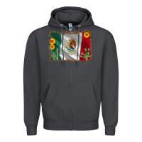 Smoke mexico flag sunflower cactus Zipper Hoodie - AdoDesignShop