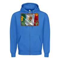 True Royal mexico flag sunflower cactus Zipper Hoodie - AdoDesignShop