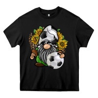 Black soccer gnome Heavy Core Tee - RacoonDesign