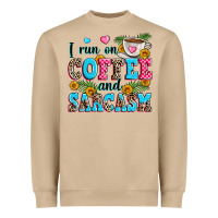 Mushroom i run on coffee and sarcasm Heavyweight Sweatshirt - Zillion Design Studio