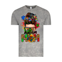 Cloud Rock autism mom messy bun Vintage Tee - Zillion Design Studio