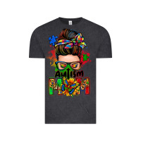 Vintage Black autism mom messy bun Vintage Tee - Zillion Design Studio