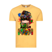 Vintage Mustard autism mom messy bun Vintage Tee - Zillion Design Studio
