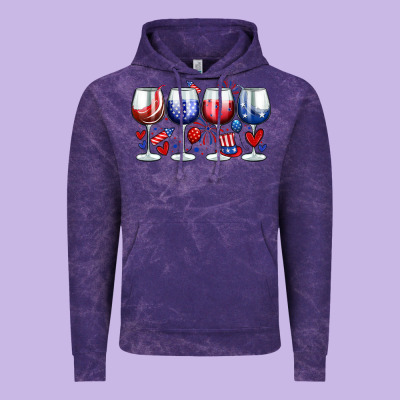 American Wine Glasses Vintage Hoodie Designed By Zillion Design Studio