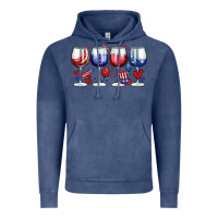 Vintage Denim American wine glasses Vintage Hoodie - Zillion Design Studio