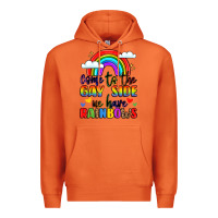 Carrot come to the gay side we have rainbows Premium Hoodie - LillyAllenDesigns
