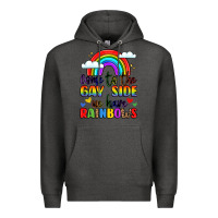 Charcoal Heather come to the gay side we have rainbows Premium Hoodie - LillyAllenDesigns