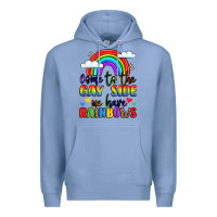 Colony Blue come to the gay side we have rainbows Premium Hoodie - LillyAllenDesigns