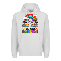 Dove Grey come to the gay side we have rainbows Premium Hoodie - LillyAllenDesigns