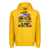 Lemon come to the gay side we have rainbows Premium Hoodie - LillyAllenDesigns