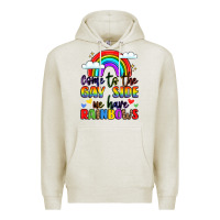 Oatmeal Heather come to the gay side we have rainbows Premium Hoodie - LillyAllenDesigns