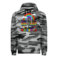 Slate Camo come to the gay side we have rainbows Premium Hoodie - LillyAllenDesigns