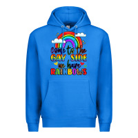 True Royal come to the gay side we have rainbows Premium Hoodie - LillyAllenDesigns