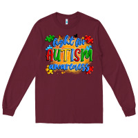 Burgundy fight for autism awareness Long Sleeve Tee - Artiststas