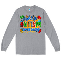 Heather Grey fight for autism awareness Long Sleeve Tee - Artiststas