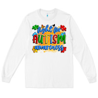 White fight for autism awareness Long Sleeve Tee - Artiststas