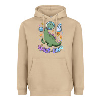 Mushroom space dino Heavyweight Hoodie - MaliasSmallBusiness