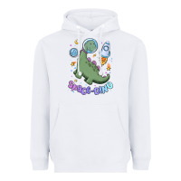 White space dino Heavyweight Hoodie - MaliasSmallBusiness