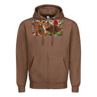 Chestnut western turquoise gemstone horse cowhide leopard floral background lic Zipper Hoodie - Artiststas