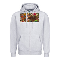 Heather Grey western turquoise gemstone horse cowhide leopard floral background lic Zipper Hoodie - Artiststas