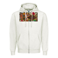 Oatmeal Heather western turquoise gemstone horse cowhide leopard floral background lic Zipper Hoodie - Artiststas