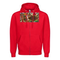 Red western turquoise gemstone horse cowhide leopard floral background lic Zipper Hoodie - Artiststas