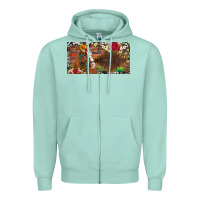 Seafoam western turquoise gemstone horse cowhide leopard floral background lic Zipper Hoodie - Artiststas