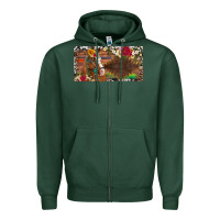Sports Green western turquoise gemstone horse cowhide leopard floral background lic Zipper Hoodie - Artiststas