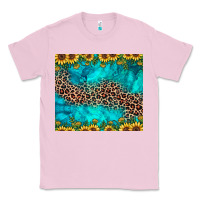 Bubblegum Pink leopard turquoise sunflower Classic Tee - JahusDesignShop