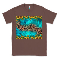 Chestnut leopard turquoise sunflower Classic Tee - JahusDesignShop