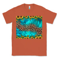 Copper leopard turquoise sunflower Classic Tee - JahusDesignShop