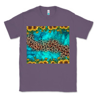Lavender leopard turquoise sunflower Classic Tee - JahusDesignShop
