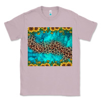Lilac leopard turquoise sunflower Classic Tee - JahusDesignShop