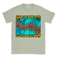 Matcha leopard turquoise sunflower Classic Tee - JahusDesignShop