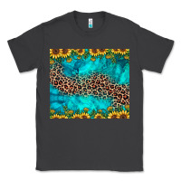 Smoke leopard turquoise sunflower Classic Tee - JahusDesignShop