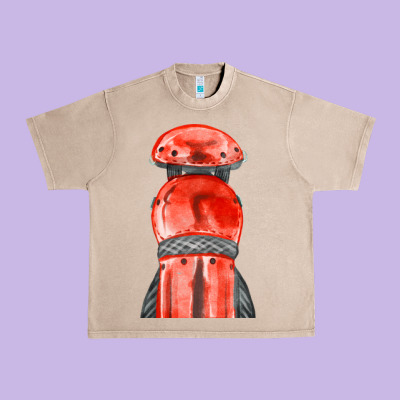 Red Leg Guard Fa Element Urban Heavy Tee Designed By Fadigitalartstudio