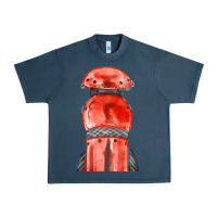 Midnight Navy red leg guard fa element Urban Heavy Tee - FaDigitalArtStudio