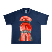 Navy red leg guard fa element Urban Heavy Tee - FaDigitalArtStudio
