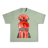 Oil Green red leg guard fa element Urban Heavy Tee - FaDigitalArtStudio