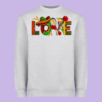 Mexico Love Heavyweight Sweatshirt Designed By Texasbilliewilder